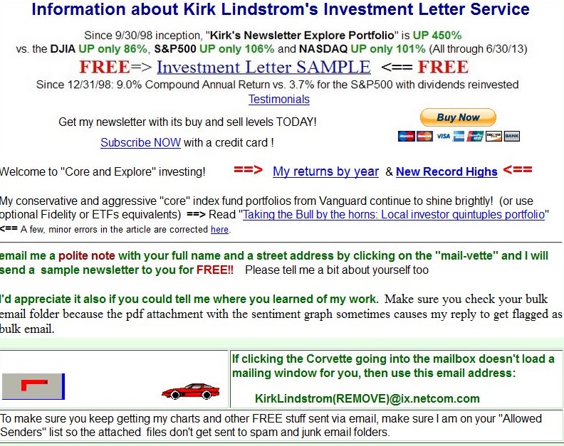 Kirk's Investment Newsletter